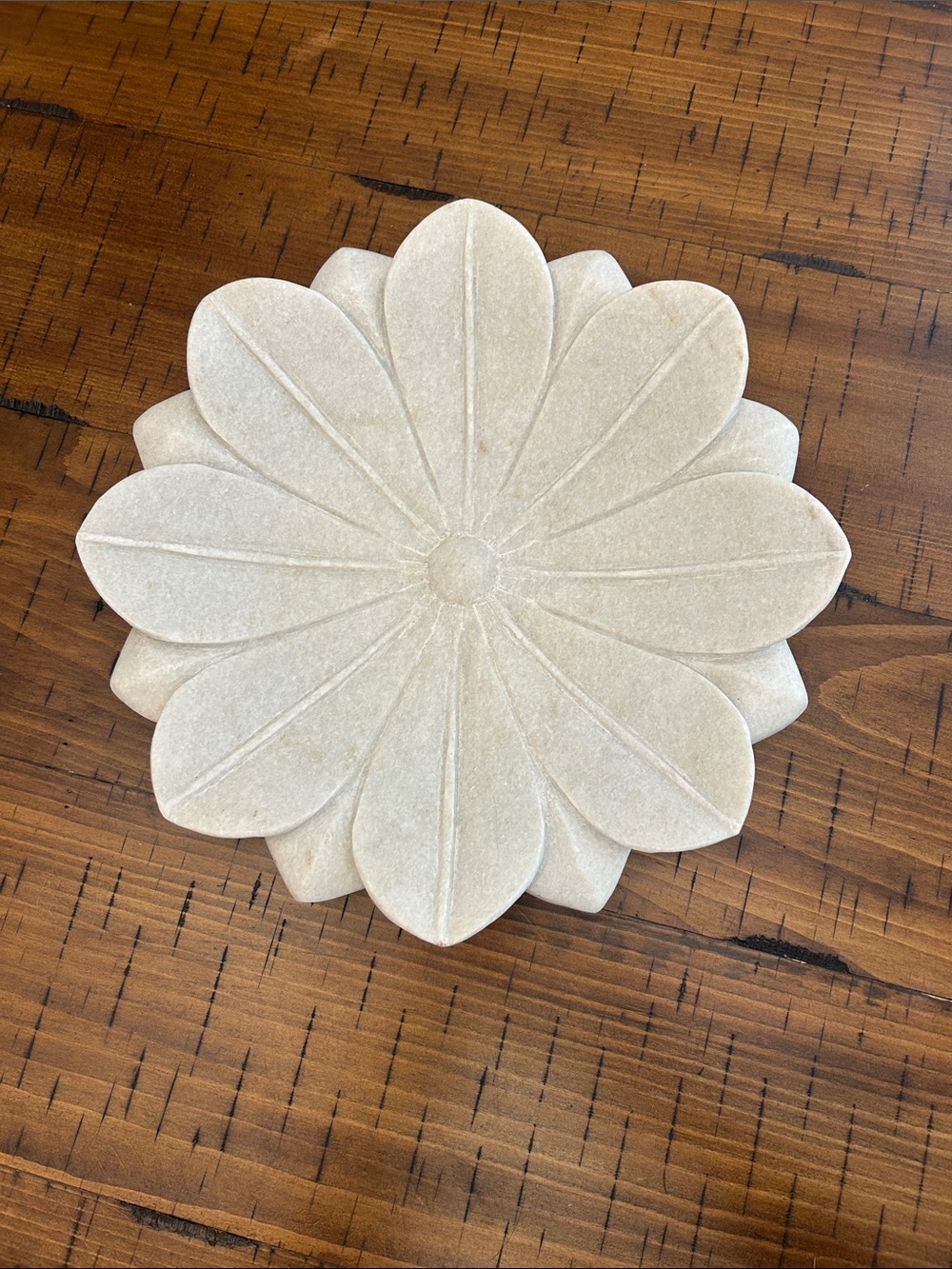 Marble lotus plate 12 by 12.